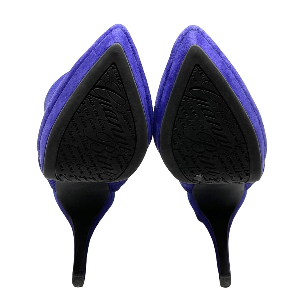 new Gianni Bini ♥︎ Suede Ankle Wrap Platform Slingback Stilettos Heels ♥︎ Cobalt - Picture 11 of 16